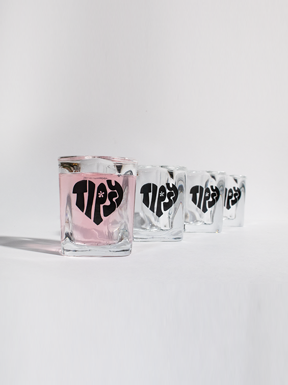 Heart Shaped Tipsy Shot Glass