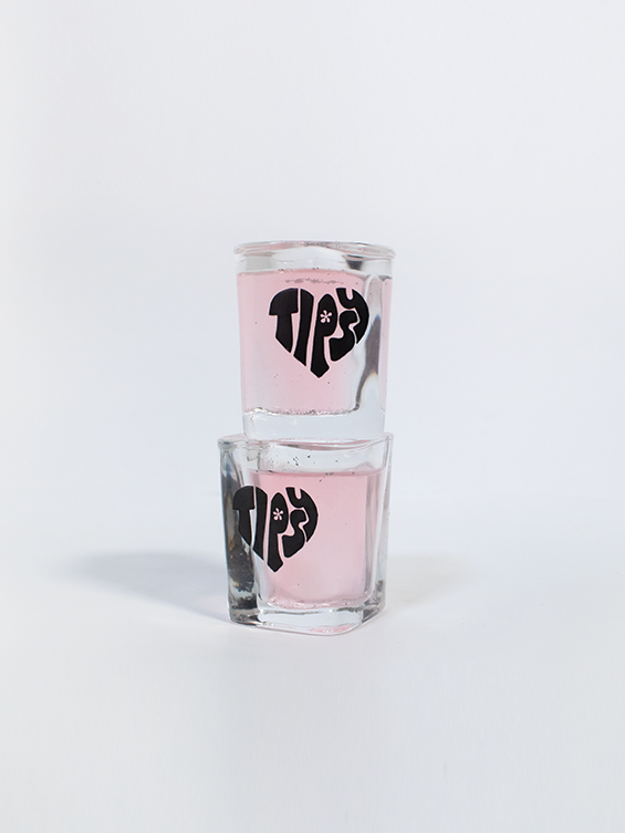 Heart Shaped Tipsy Shot Glass